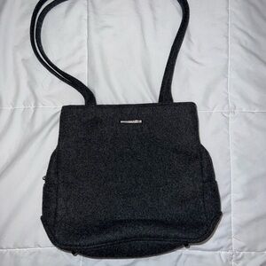 Frankie & Johnnie Gray Wool Felt Shoulder Bag Tote